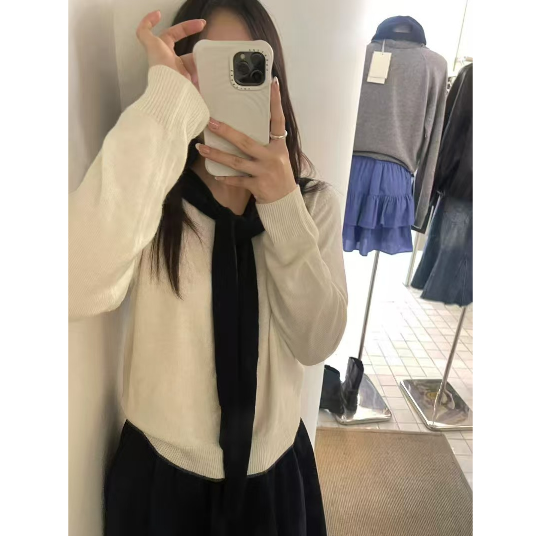 十三行ALLO FU-冬季福秒学院风披肩叠穿上衣#1113