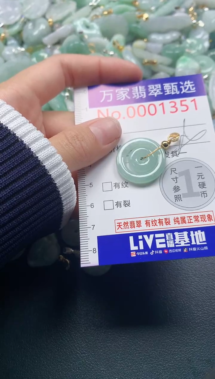 吊坠(不含链)未镶嵌翡翠1351