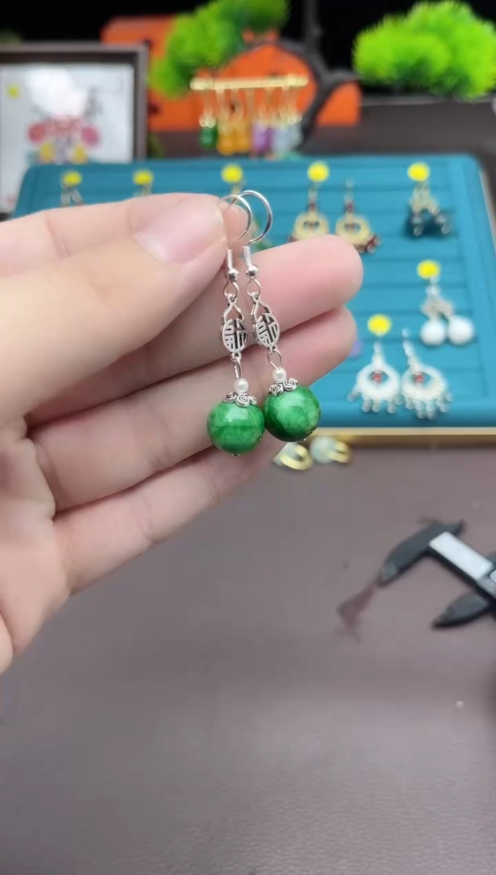 【闪购商品】玛瑙/玉髓耳钉银S925镶嵌308000