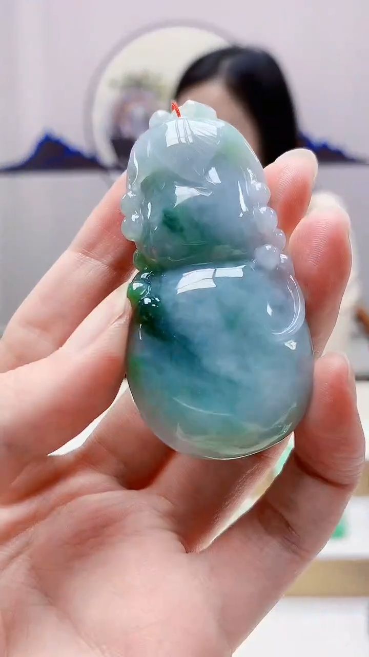 未镶嵌定制翡翠4852zm-毛货挂件35葫芦