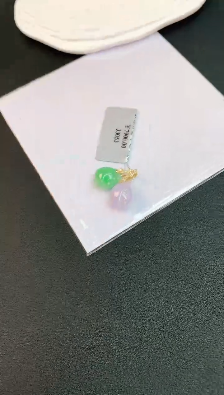 【闪购商品】翡翠颈饰18K金镶嵌赠礼盒证书 小君