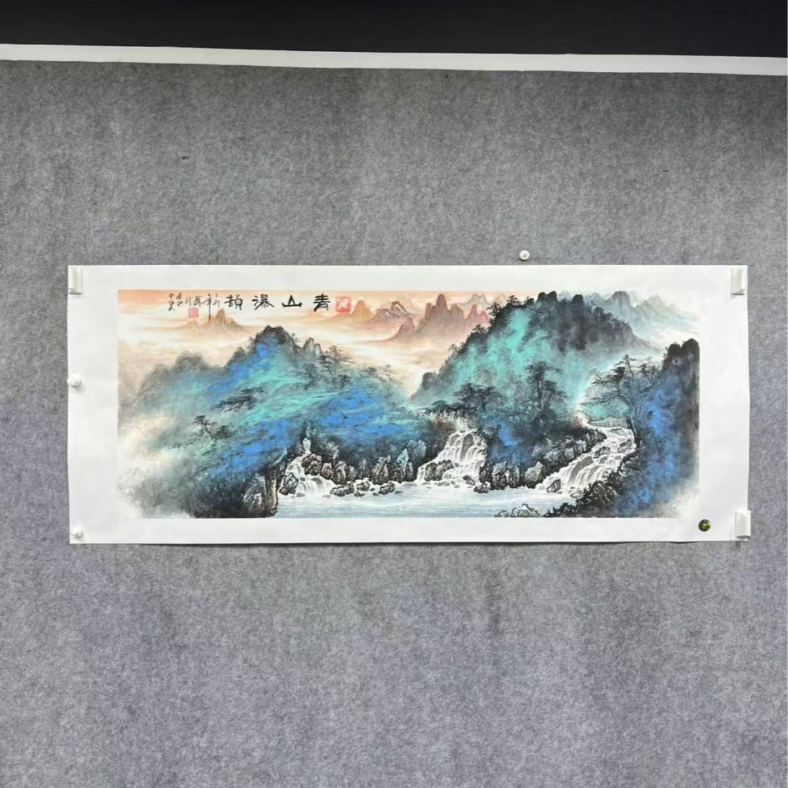 x六尺青山瀑韵山水