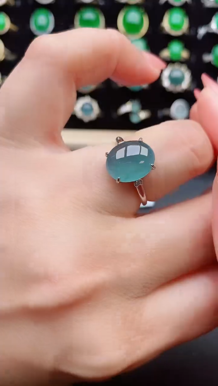 【闪购商品】翡翠戒指银S925镶嵌21212