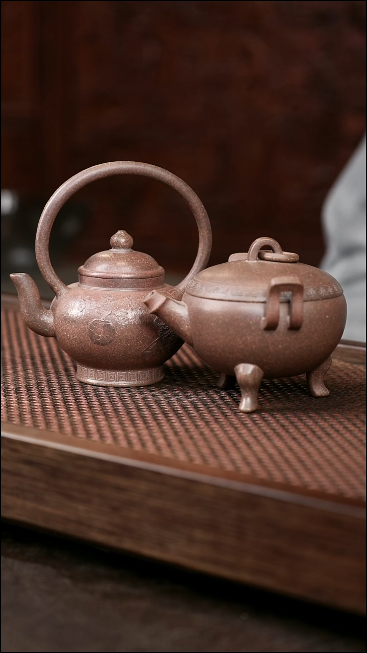 茶壶紫砂岩中泥宫灯提梁+龙归宝瓶6