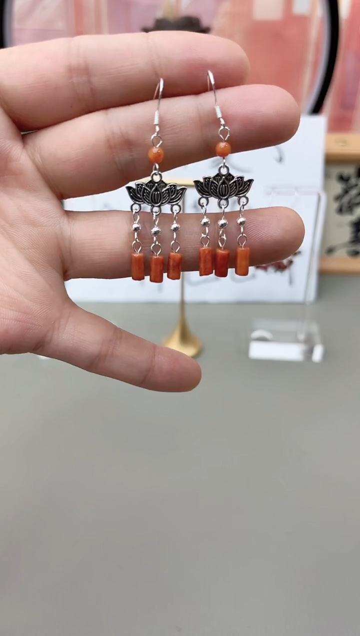 银S925镶嵌翡翠耳饰c703