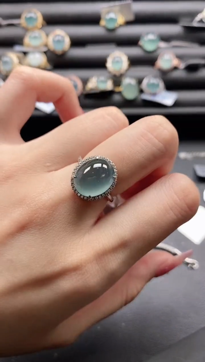 【闪购商品】翡翠戒指银S925镶嵌1111