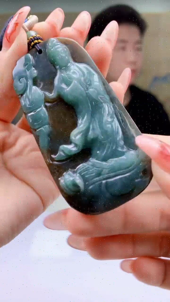 【闪购商品】定制翡翠未镶嵌4917ty-毛货挂件87