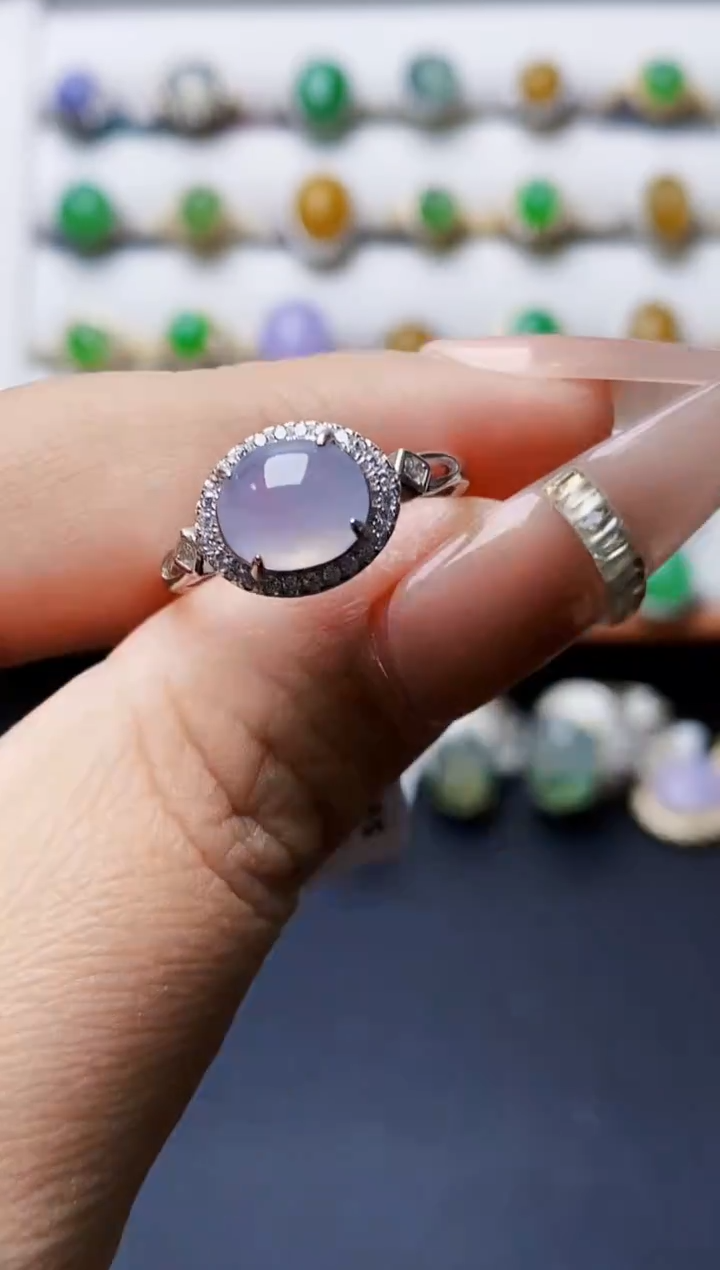 银S925镶嵌戒指翡翠4416