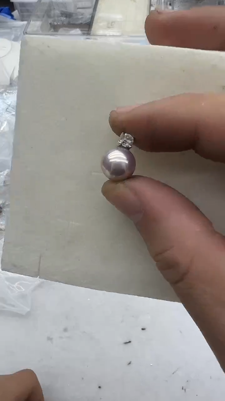 吊坠(赠链)未镶嵌淡水珍珠10.7mm 紫王妃-孤品