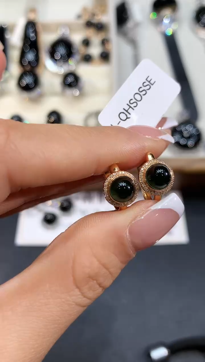 【闪购商品】翡翠耳饰18K金镶嵌ZWB2778