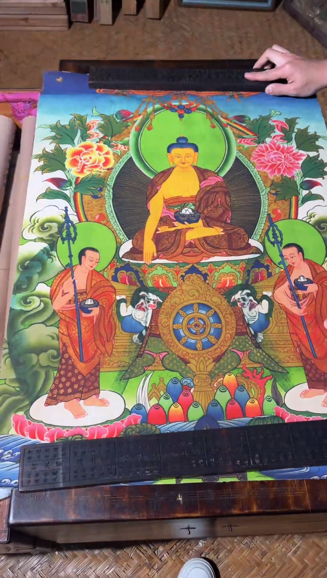 卷轴画卷轴画帅帅的唐卡