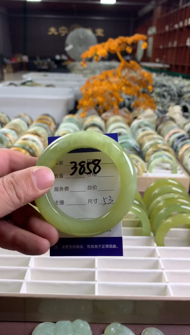 【闪购商品】蛇纹石玉手镯未镶嵌3858