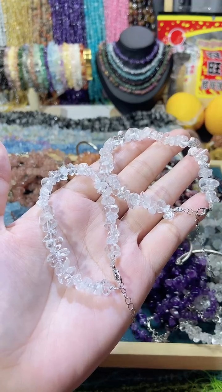 未镶嵌珠宝半成品水晶白水晶手链