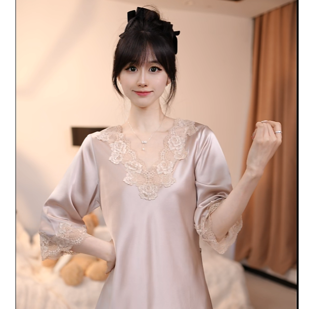 查理夫人【月璃】气质吊带睡裙家居服老板娘蕾丝显瘦时尚夏季