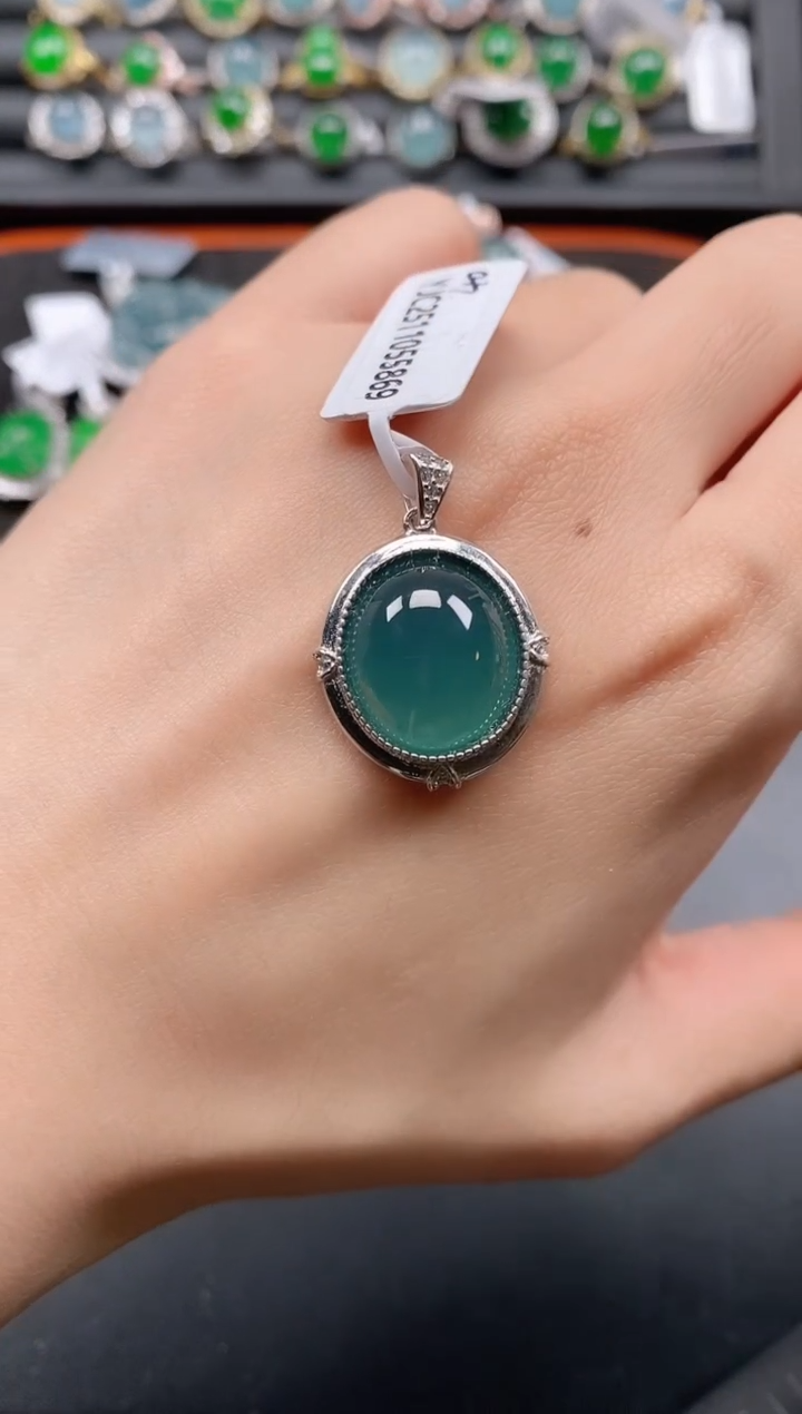 银S925镶嵌戒指翡翠111111