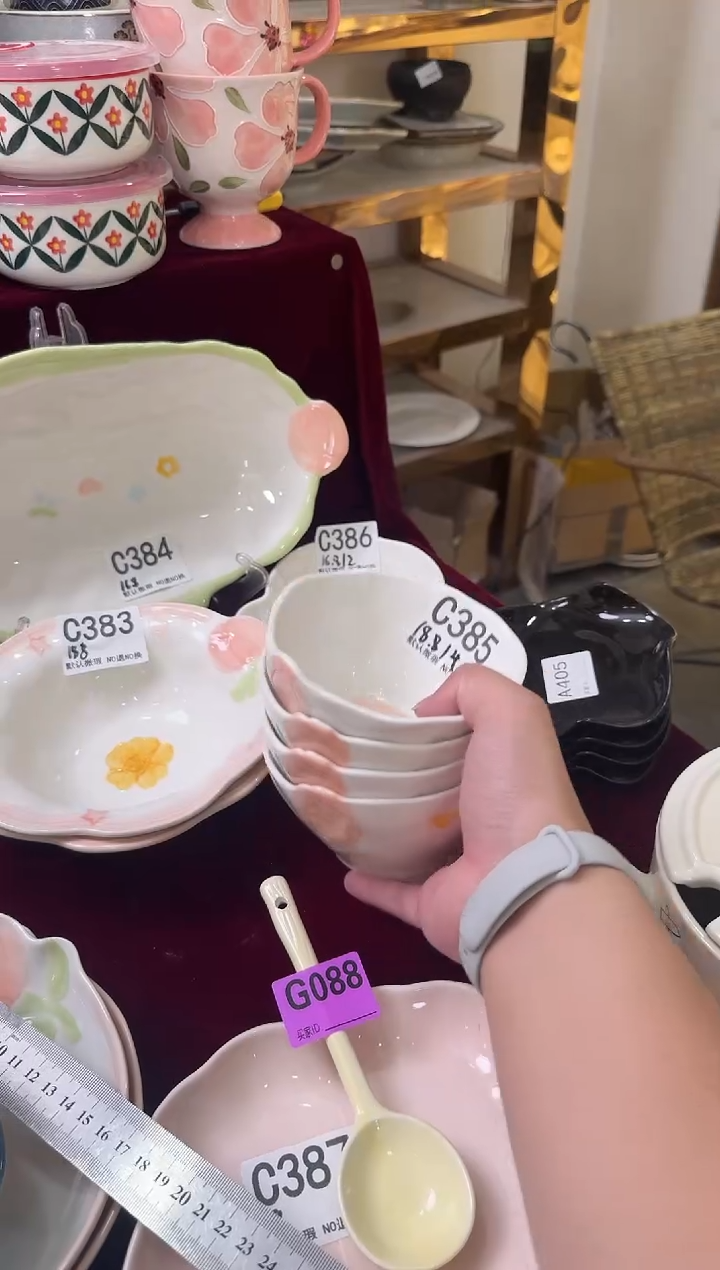 摆件陶C385-4个 陶瓷餐具库存微瑕