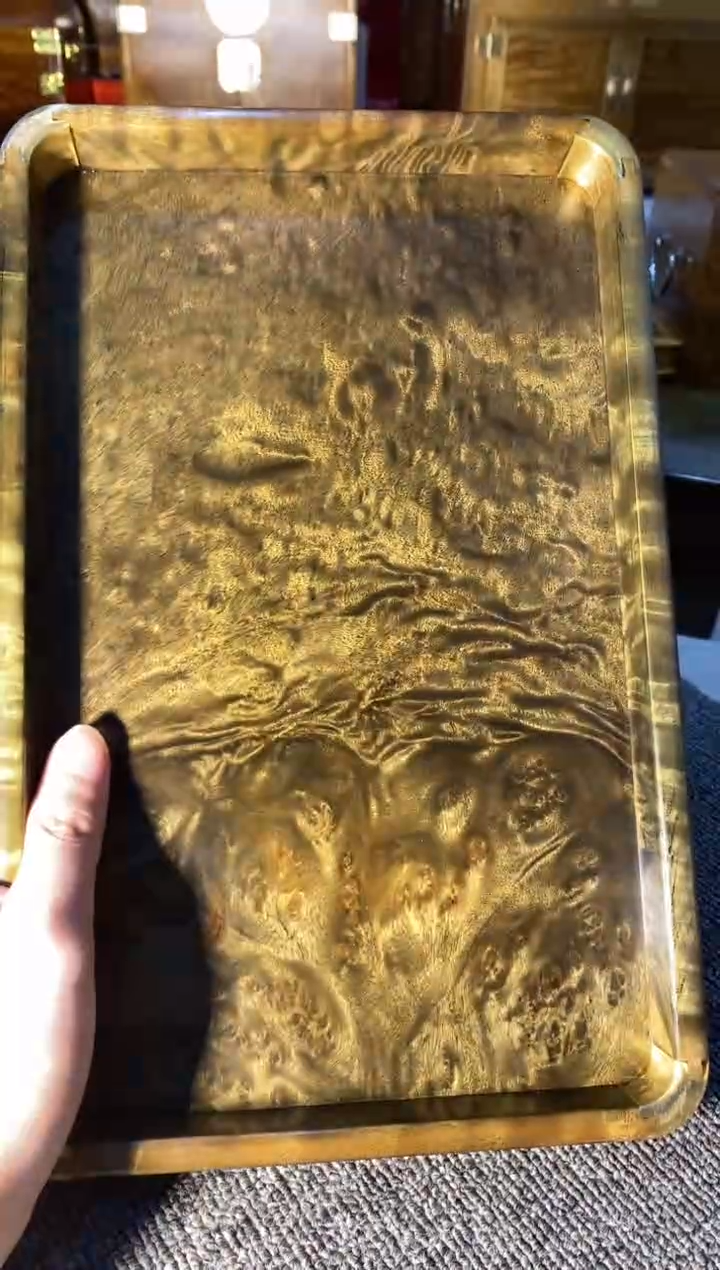 【闪购商品】金丝楠木艺陰沉文承盤F21