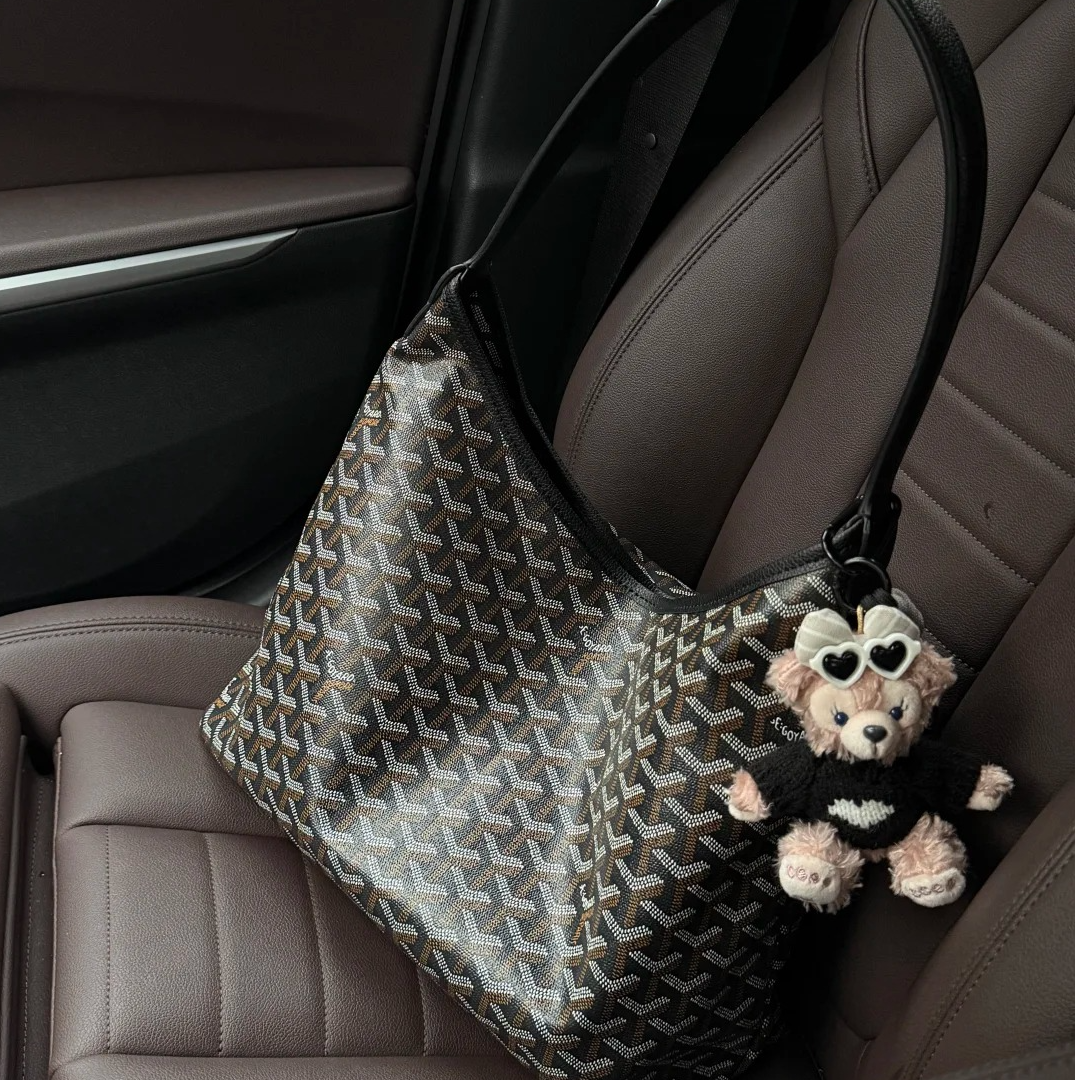 未使用 Goyard 小花攀攀Boheme Hobo Bag 子母腋下包 黑色
