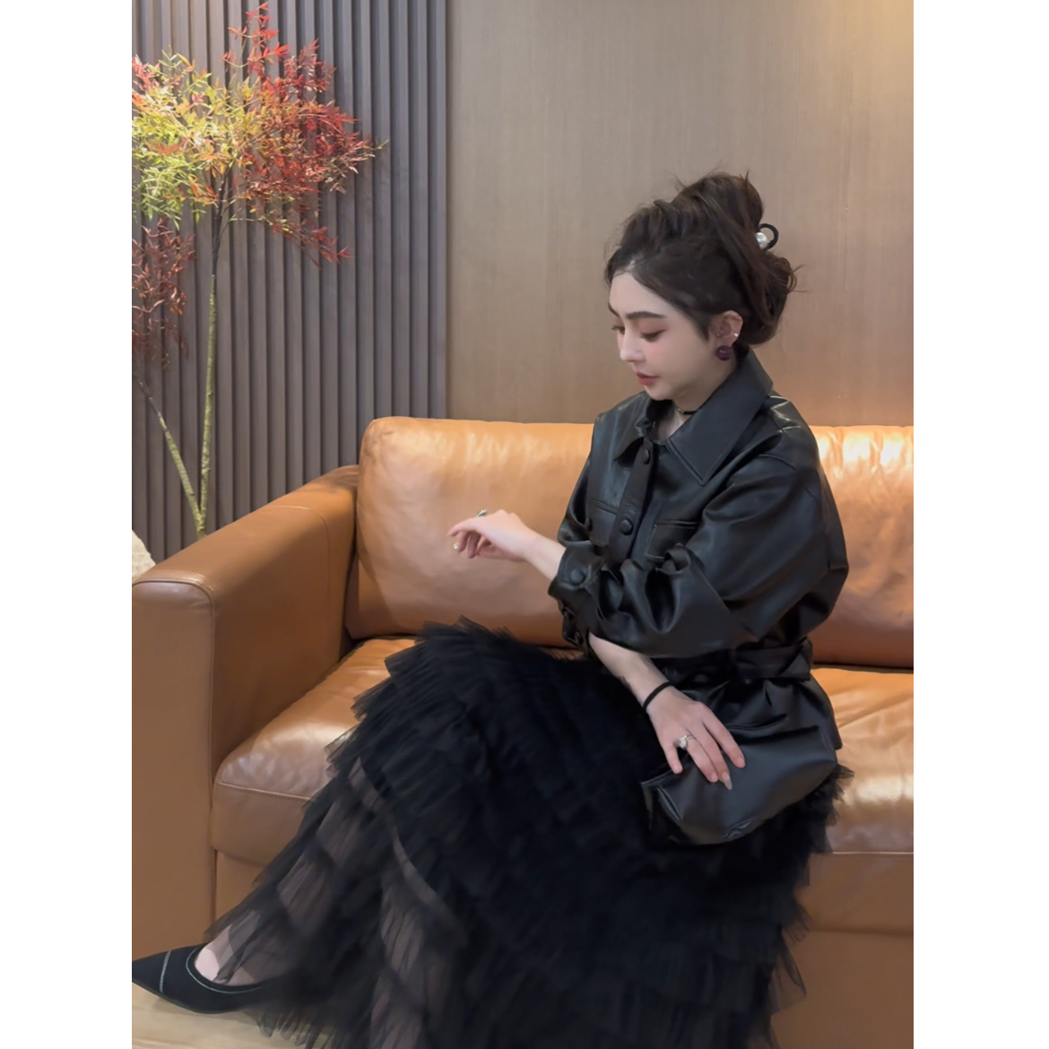 B17 【城市猎人】酷飒时髦洋气休闲百搭短款皮衣外套 EB1701