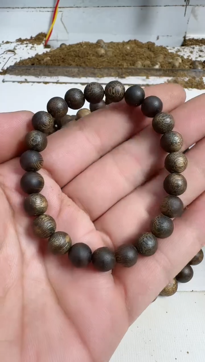 【闪购商品】沉香手串乌身0.8规格单圈7克沉水