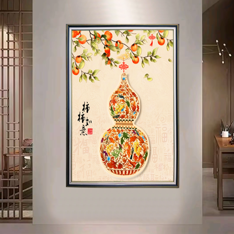 【平安葫芦】2014新中式葫芦挂画入户玄关客厅正对门走廊过道装饰画