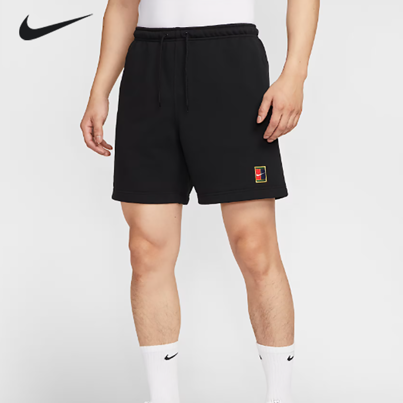 nike耐克网球短裤男子25年新款速干运动短裤针织刺绣短裤系带休闲