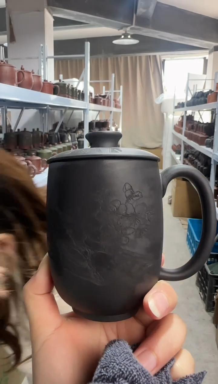 【闪购商品】紫砂盖杯紫砂盖杯闻香石黄