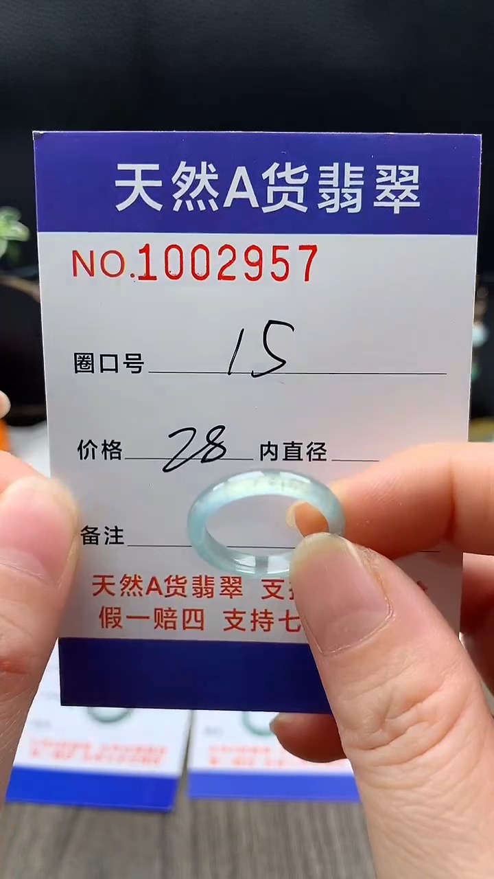 未镶嵌戒指翡翠15#