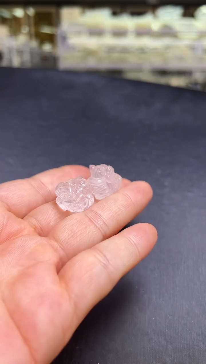 未镶嵌珠宝半成品水晶粉水晶凤九  多样性发一 BB0808 
