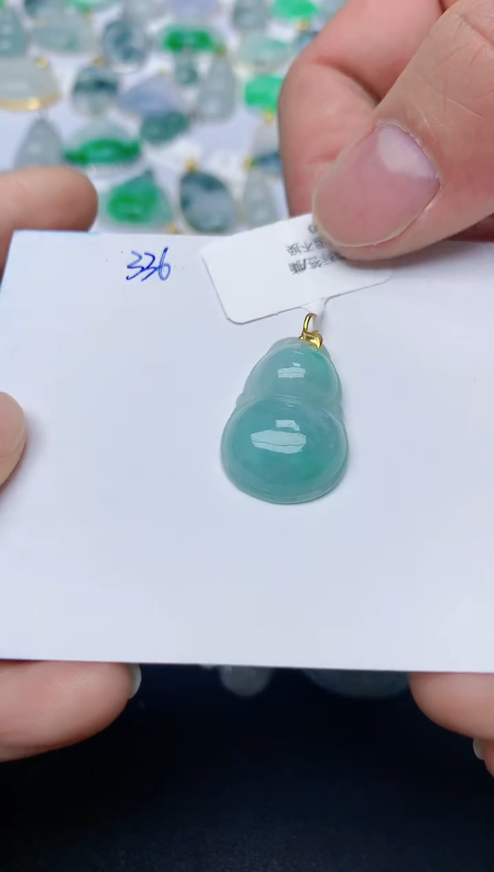 【闪购商品】翡翠颈饰18K金镶嵌天然翡翠A货    336