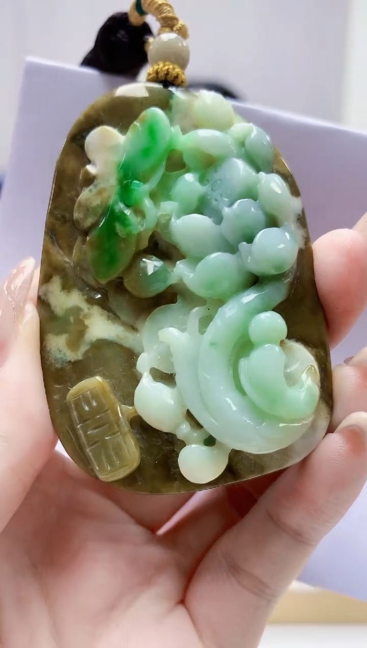 未镶嵌定制翡翠4812jw-毛货挂件23