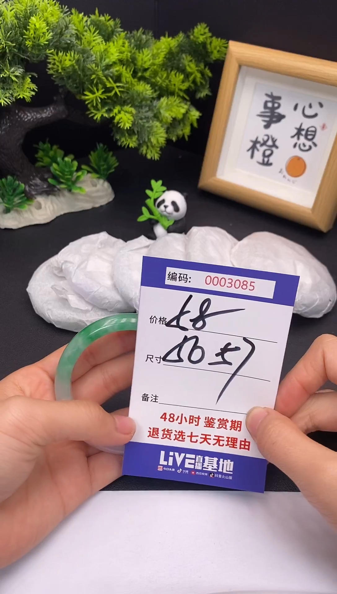 未镶嵌手镯翡翠0003085