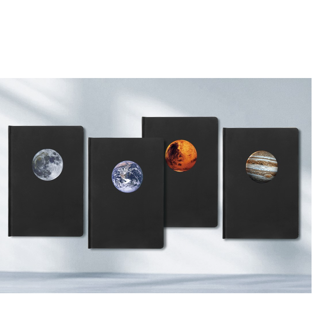 星球涂鸦黑卡本简约精装本黑色内页日记本手帐本相册空白纯黑内页