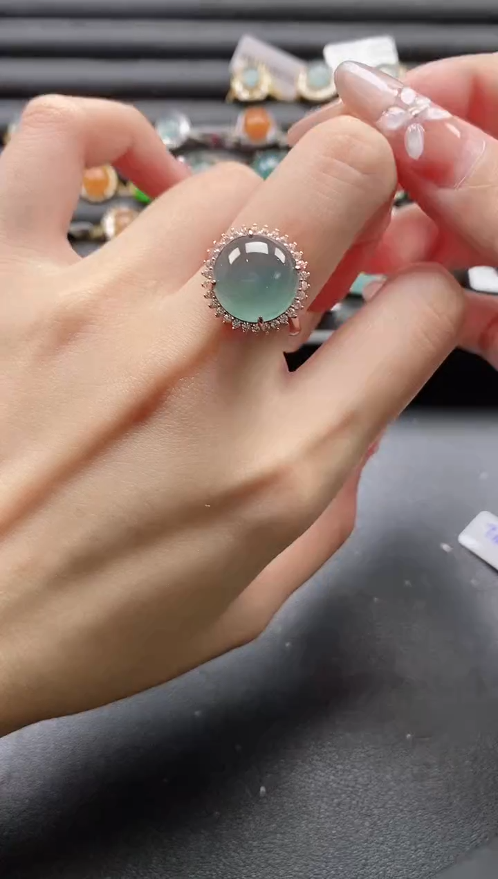 【闪购商品】翡翠戒指银S925镶嵌11111