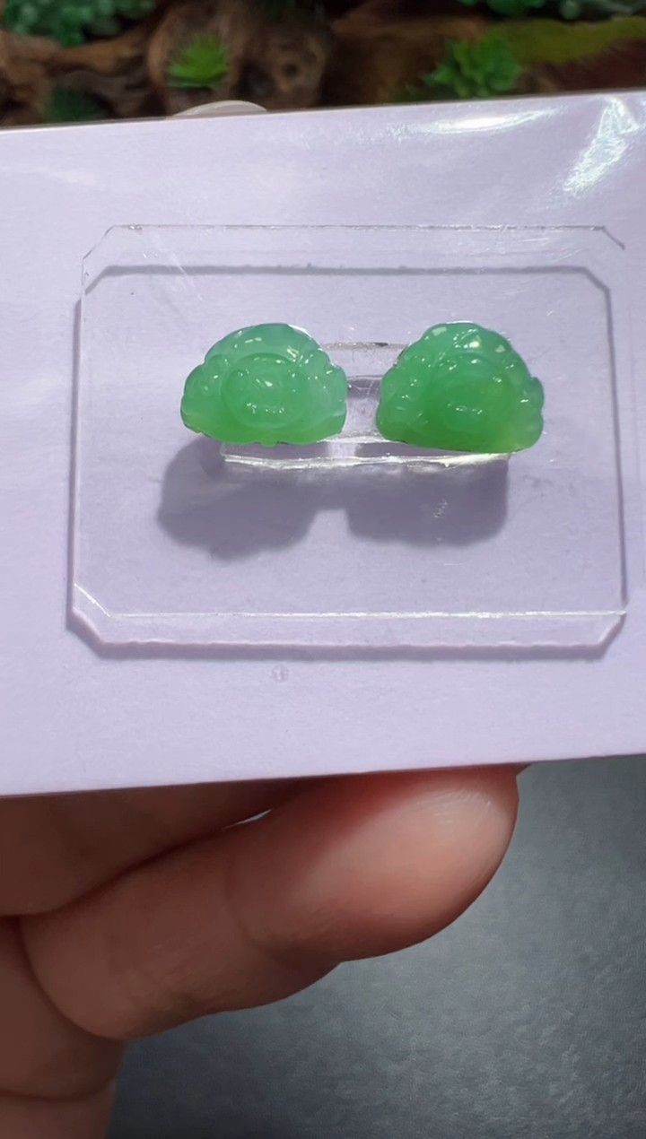 未镶嵌定制翡翠9*4牡丹花