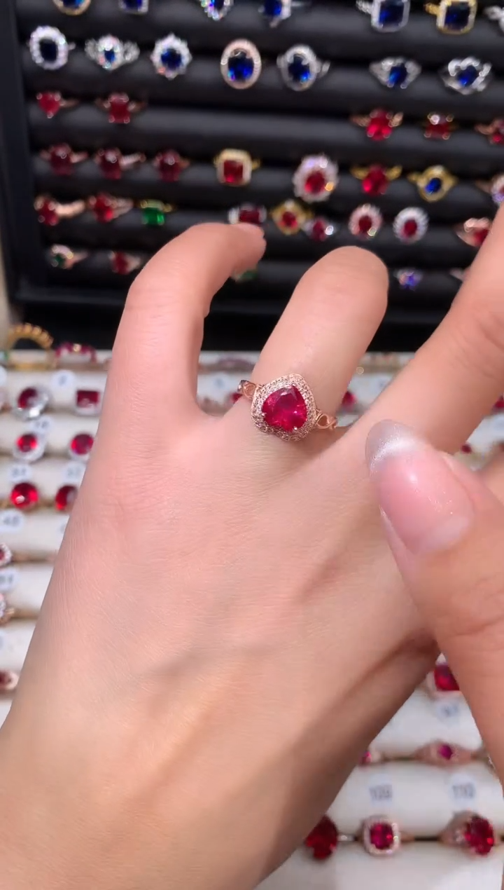 【闪购商品】红宝石戒指银S925镶嵌1