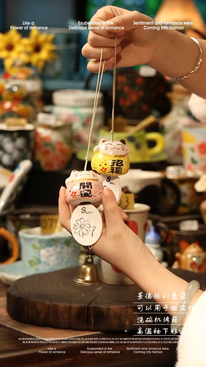 陶瓷随机景德镇高温釉下彩手工手绘款式@A0467@