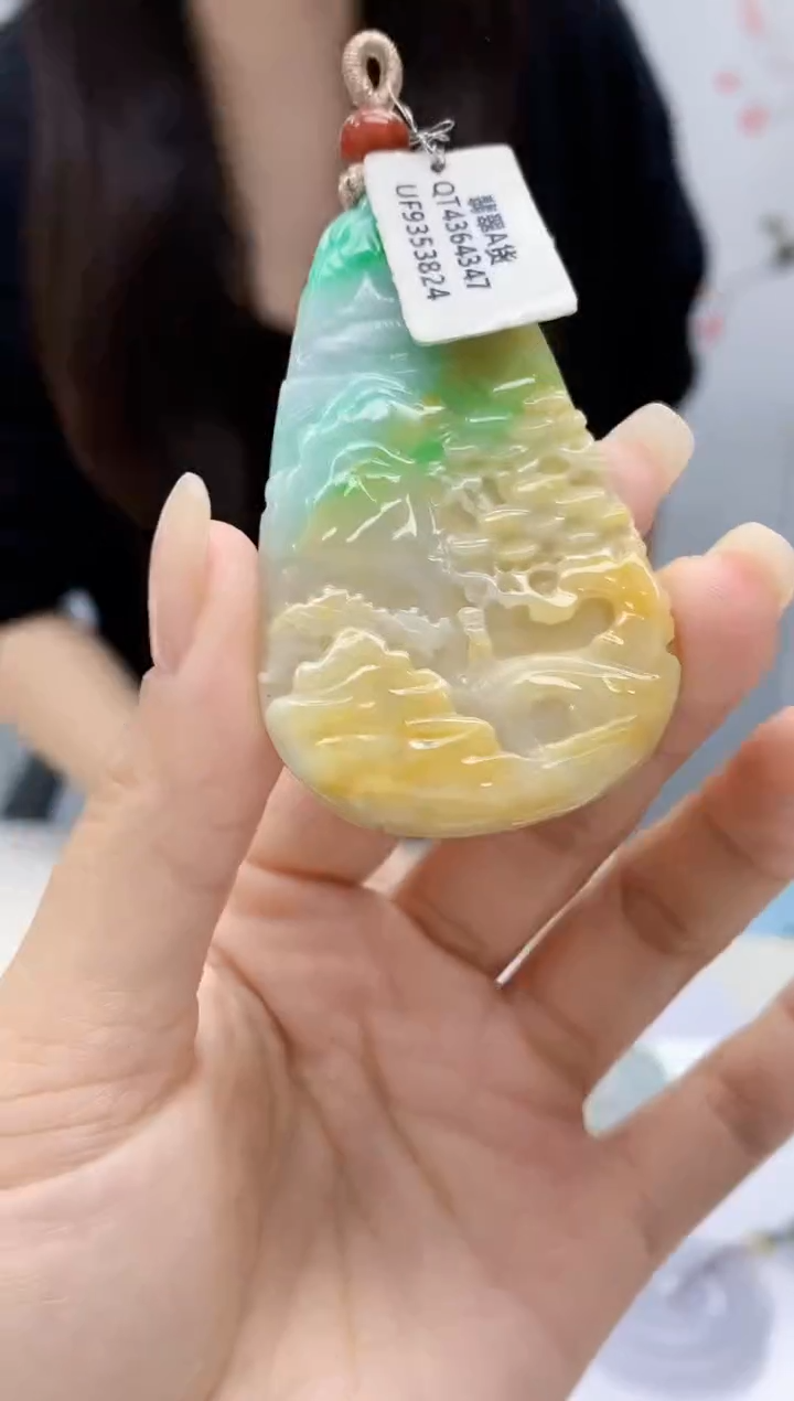 【闪购商品】定制翡翠未镶嵌0405lr-毛货挂件7