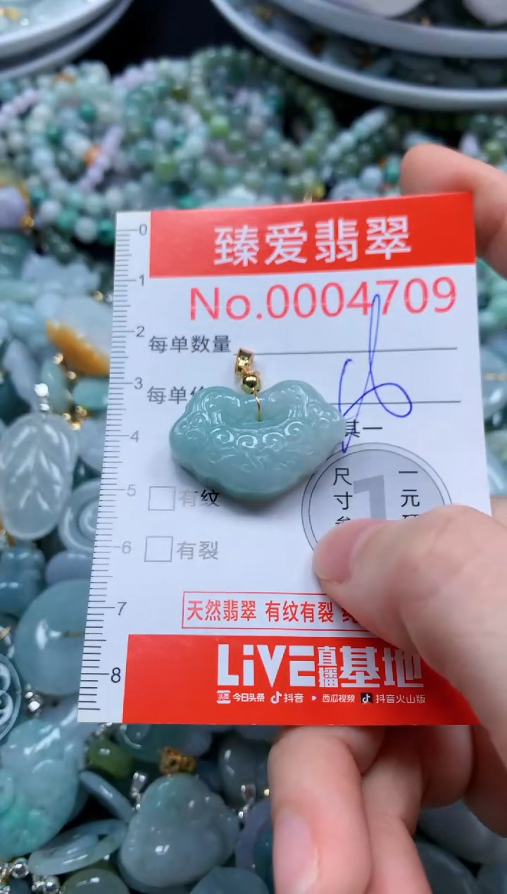 翡翠未镶嵌吊坠(不含链)4709