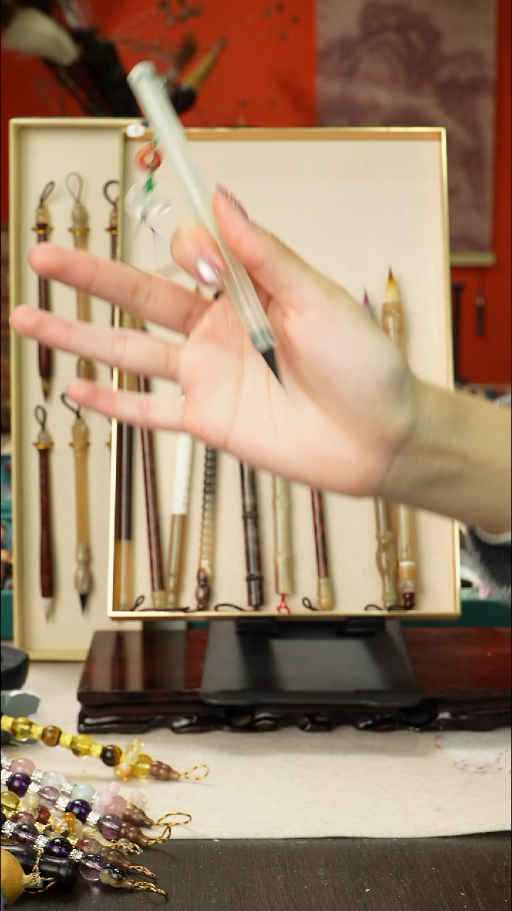 32号孤品高货毛笔链接 清水试笔 蘸墨不退