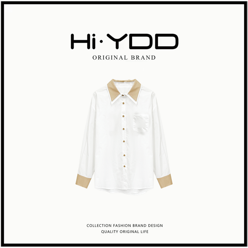 YDD•  A148 设计师款 精品刺绣撞色拼接衬衫