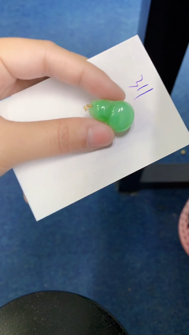 翡翠18K金镶嵌颈饰000000000