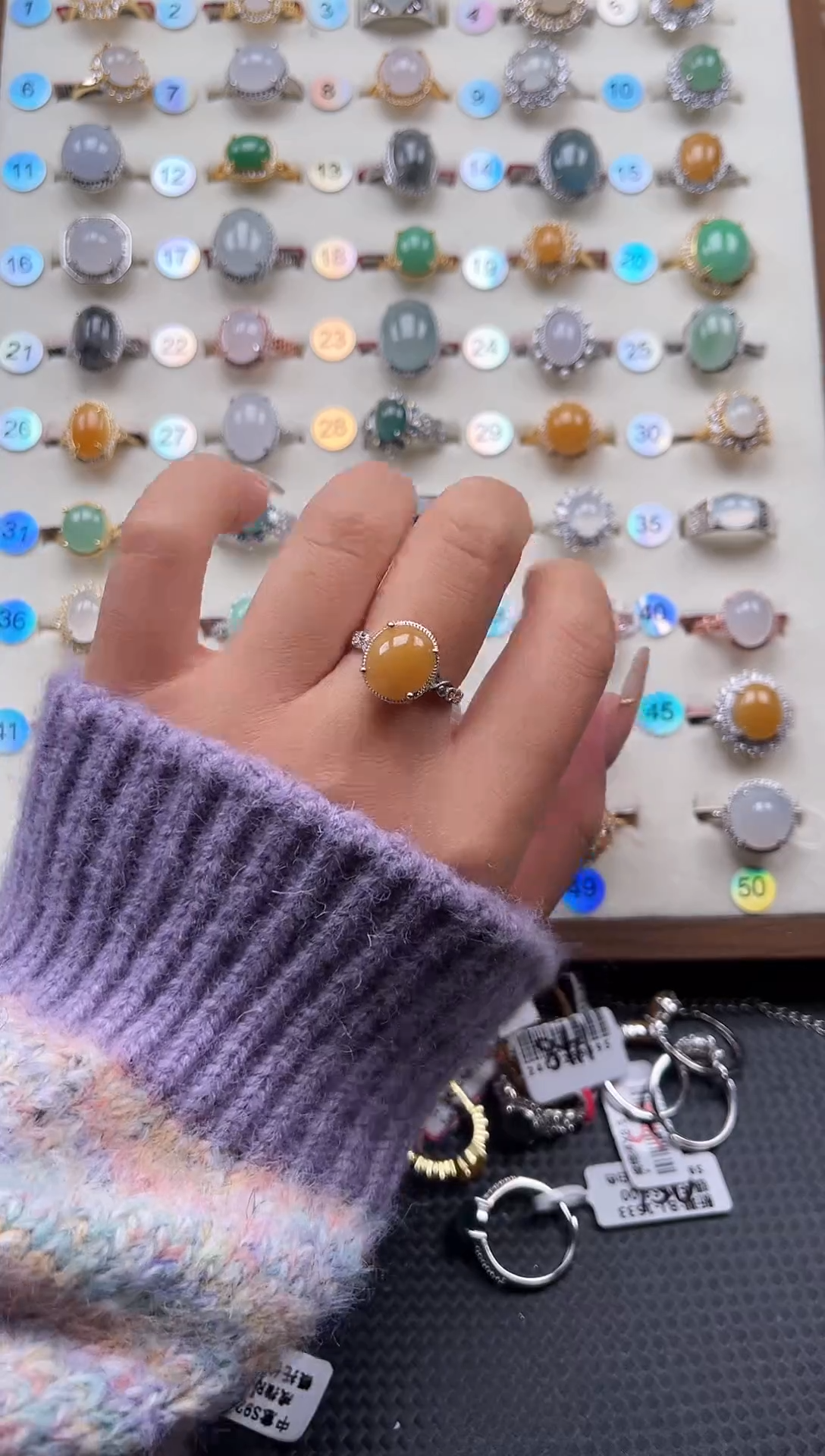 【闪购商品】翡翠戒指银S925镶嵌天然A货翡翠戒指