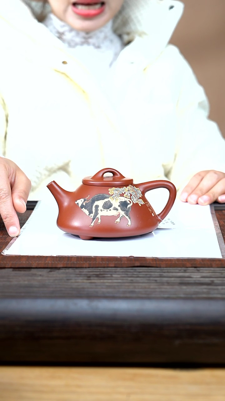 【闪购商品】紫砂茶壶yq 大红袍 子冶石瓢 闲耕