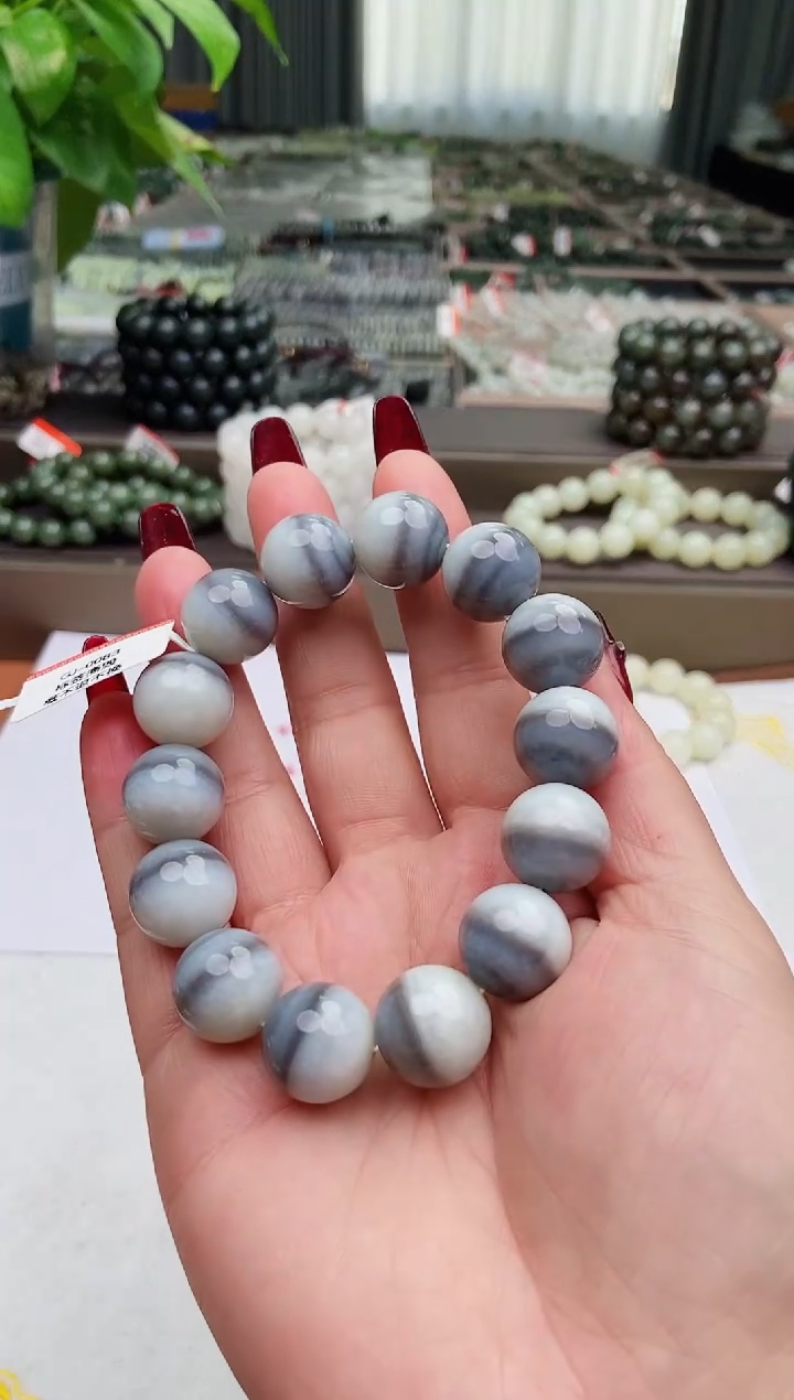 【闪购商品】和田玉手串未镶嵌纯天然和田玉新疆青花16