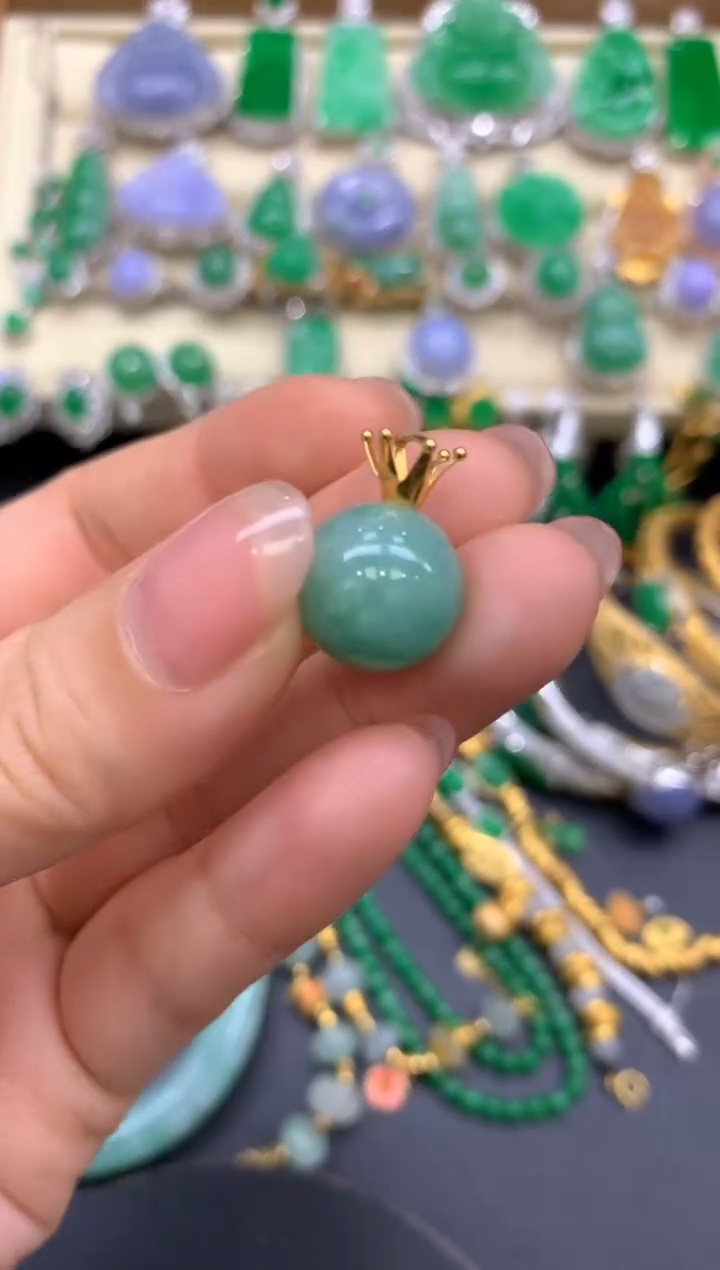 【闪购商品】翡翠颈饰18K金镶嵌187-中国好珍宝