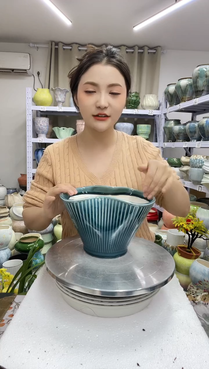 12.30陶瓷花盆直播链接高.13      口22