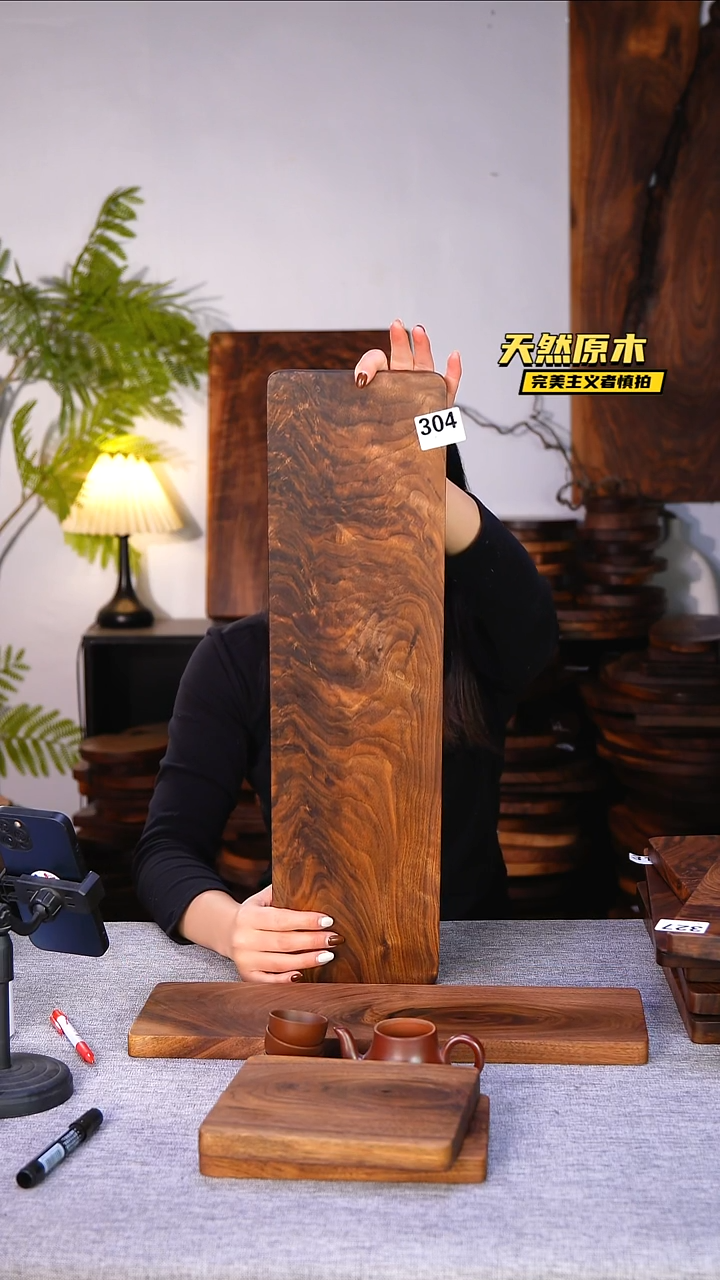 木北美黑胡桃原木.干裂疤结不属于商品质量问题完美主义者慎拍