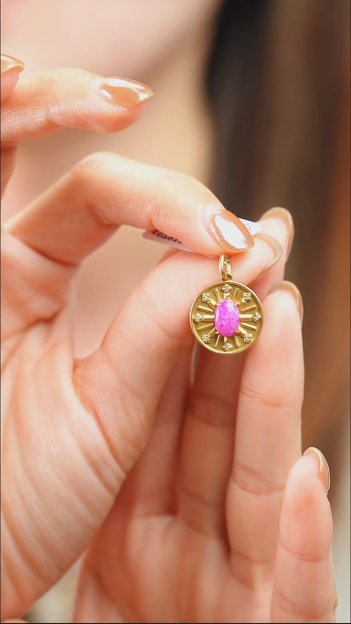 苏纪石（舒俱来）18K金镶嵌吊坠(不含链)6