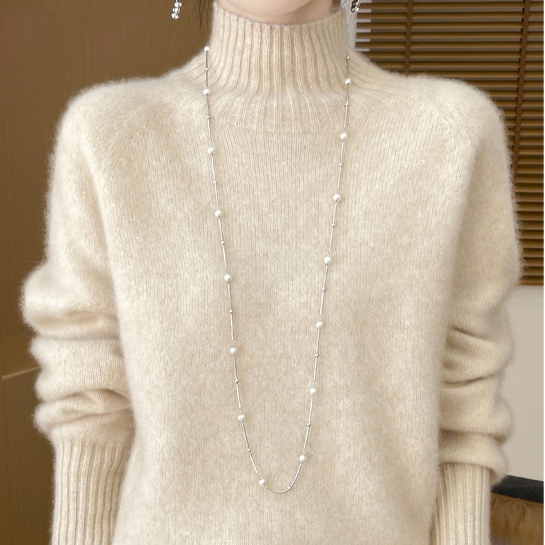 纯羊毛一线成衣针织加厚半高打底D238